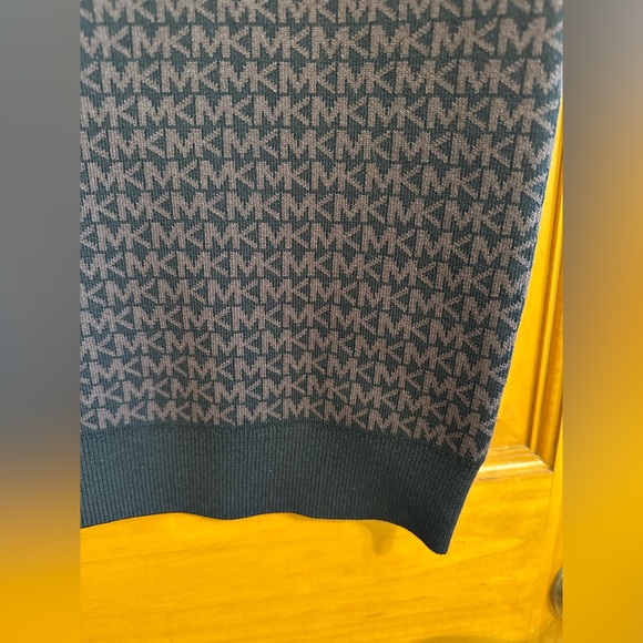 NWT Michael Kors Logo Jacquard Black and Brown Dress - Picture 4 of 5